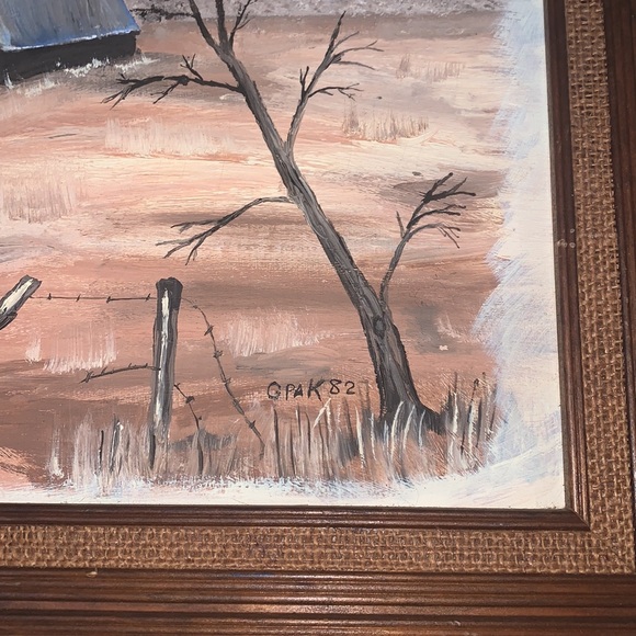 Original oil Landscape painting Barn - Picture 3 of 7